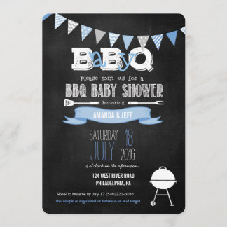 ブルーベイビーQ BBQベイビーシャワー招待状 招待状