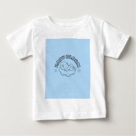 ブルーベイビーTシャツ | かわいい花輪の赤ちゃんトップス ベビーTシャツ