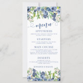 ブルーベエレガントリーフローラ結婚のメニューカード (正面)