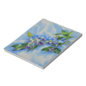 ブルーベエレガントリー水の色絵画の ノートパッド (回転)