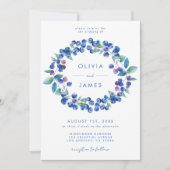 ブルーベエレガントリー結婚ズ 招待状 (正面)