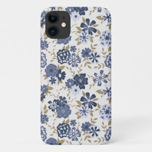 ブルーベク図解入りの、写真付きのトル花つる植物植物学 iPhone 11 ケース