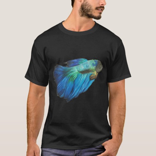 ブルーベタフィッシュのイラスト Tシャツ (正面)