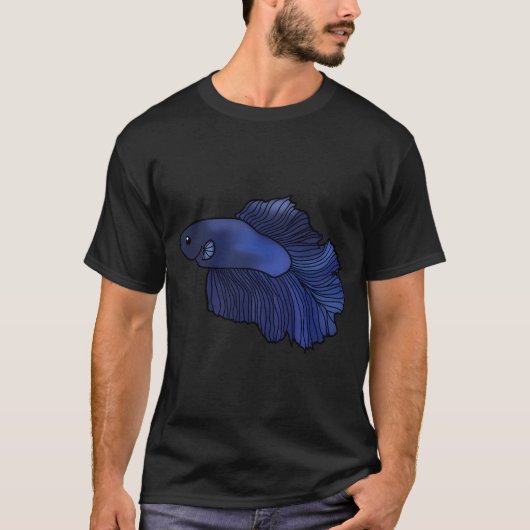 ブルーベタ王冠フィン Tシャツ (正面)