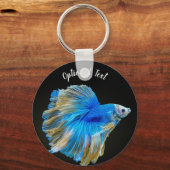 ブルーベッタファイティングフィッシュ キーホルダー (正面)
