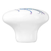 ブルーベッタフィッシュの水彩 セラミックノブ (側面)