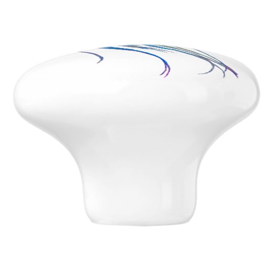 ブルーベッタフィッシュの水彩 セラミックノブ (側面)