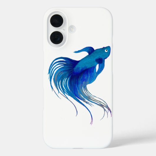 ブルーベッタフィッシュの水彩 Case-Mate iPhoneケース (裏面)