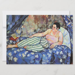 ブルーベッドルームの女性（Suzanne Valadon著） カード