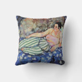 ブルーベッドルームの女性（Suzanne Valadon著） クッション (裏面)