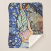 ブルーベッドルームの女性(Suzanne Valadon著) シェルパブランケット (正面)