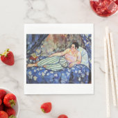 ブルーベッドルームの女性(Suzanne Valadon著) スタンダードランチョンナプキン (インサイチュ)