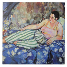 ブルーベッドルームの女性（Suzanne Valadon著）