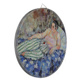 ブルーベッドルームの女性(Suzanne Valadon著) ダーツボード (正面左)