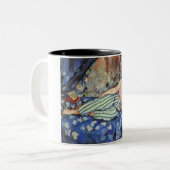 ブルーベッドルームの女性（Suzanne Valadon著） ツートーンマグカップ (正面左)