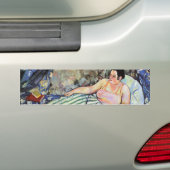 ブルーベッドルームの女性（Suzanne Valadon著） バンパーステッカー (車上)
