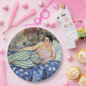 ブルーベッドルームの女性(Suzanne Valadon著) ペーパープレート (パーティー)