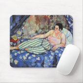 ブルーベッドルームの女性(Suzanne Valadon著) マウスパッド (マウス)