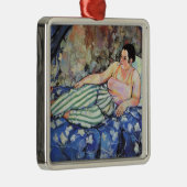 ブルーベッドルームの女性（Suzanne Valadon著） メタルオーナメント (右)