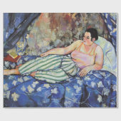 ブルーベッドルームの女性(Suzanne Valadon著) ラッピングペーパー (フラット)
