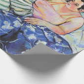 ブルーベッドルームの女性(Suzanne Valadon著) ラッピングペーパー (角)