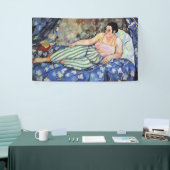 ブルーベッドルームの女性（Suzanne Valadon著） 横断幕 (トレードショー)