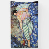 ブルーベッドルームの女性（Suzanne Valadon著） 横断幕 (縦)