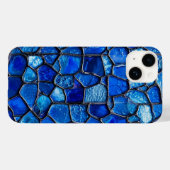 ブルーベネチアンガラスパターン Case-Mate iPhoneケース (裏面 (横))
