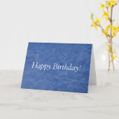 ブルーベネチアンプラスターの誕生日ギフト カード (黄色い花)
