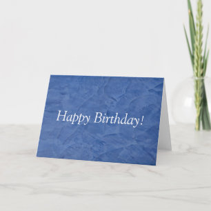 ブルーベネチアンプラスターの誕生日ギフト カード