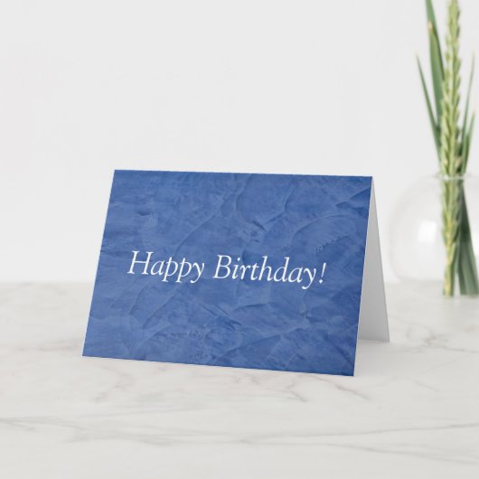 ブルーベネチアンプラスターの誕生日ギフト カード (正面)