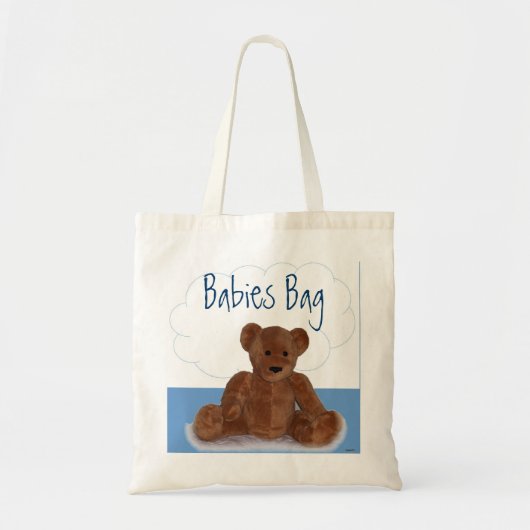 ブルーベビーおむつバッグ トートバッグ (正面)