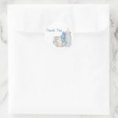 ブルーベビーおむつ&ボトルステッカー ラウンドシール (バッグ)