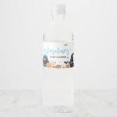 ブルーベビーが可愛いハロウィーンの赤ちゃんシャワーを浴びる ペットボトルラベル (正面)