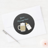 ブルーベビーが赤ちゃんシャワーを醸造している ラウンドシール (封筒)