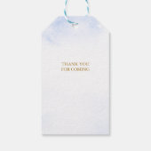 ブルーベビーその冷たい外の冬の赤ちゃんシャワー ギフトタグ (裏面)