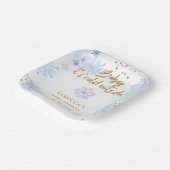 ブルーベビーその冷たい外の冬の赤ちゃんシャワー ペーパープレート (傾斜あり)