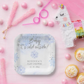 ブルーベビーその冷たい外の冬の赤ちゃんシャワー ペーパープレート (パーティー)