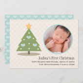 ブルーベビーの初めてのクリスマスツリーフォトカード シーズンカード (正面/裏面)