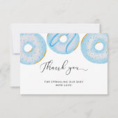 ブルーベビーふりかけドーナツサンキューカード カード (正面)