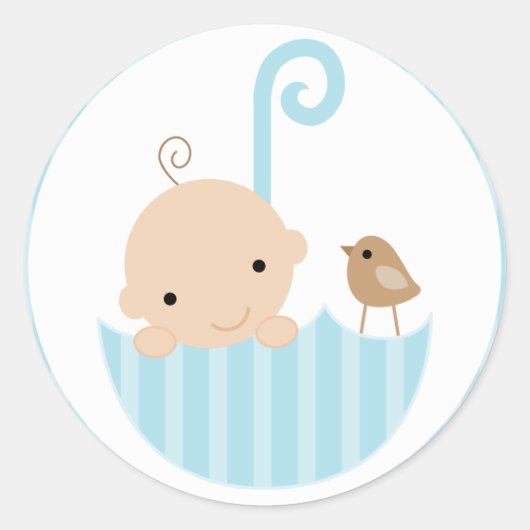 ブルーベビーインアンブレラ ラウンドシール (正面)