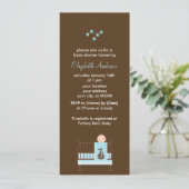 ブルーベビーインクリブボーイベビーシャワー 招待状 (スタンド正面)