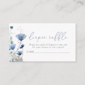 ブルーベビーイン開花フローラワイルドフラワーおむつラッフル エンクロージャーカード (正面)