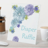 ブルーベビーイン開花ブランチおむつラッフル 台座サイン (インサイチュ)