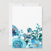 ブルーベビーイン開花ベビーシャワー招待状 招待状 (裏面)