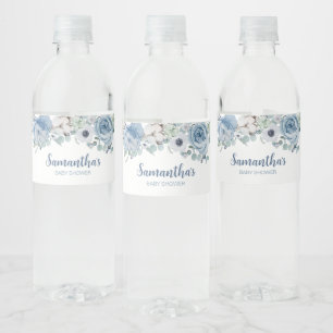 ブルーベビーイン開花ベビーシャワー ペットボトルラベル