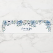 ブルーベビーイン開花ベビーシャワー ペットボトルラベル (シングルラベル)