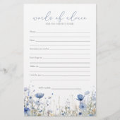 ブルーベビーイン開花ワイルドフラワーベビーアドバイスカード (正面)