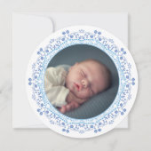 ブルーベビーエレガントかわいいクリエイティブフォトマンダラ (正面)