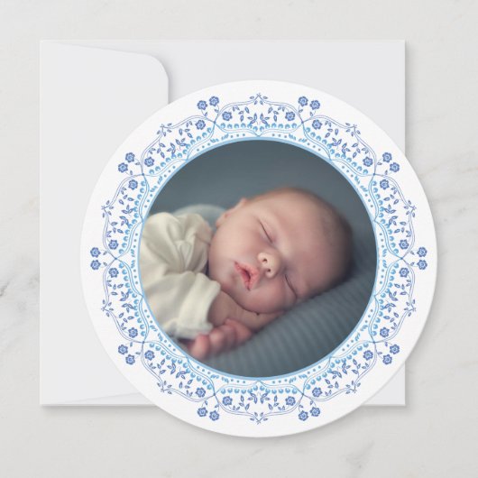 ブルーベビーエレガントかわいいクリエイティブフォトマンダラ (正面)